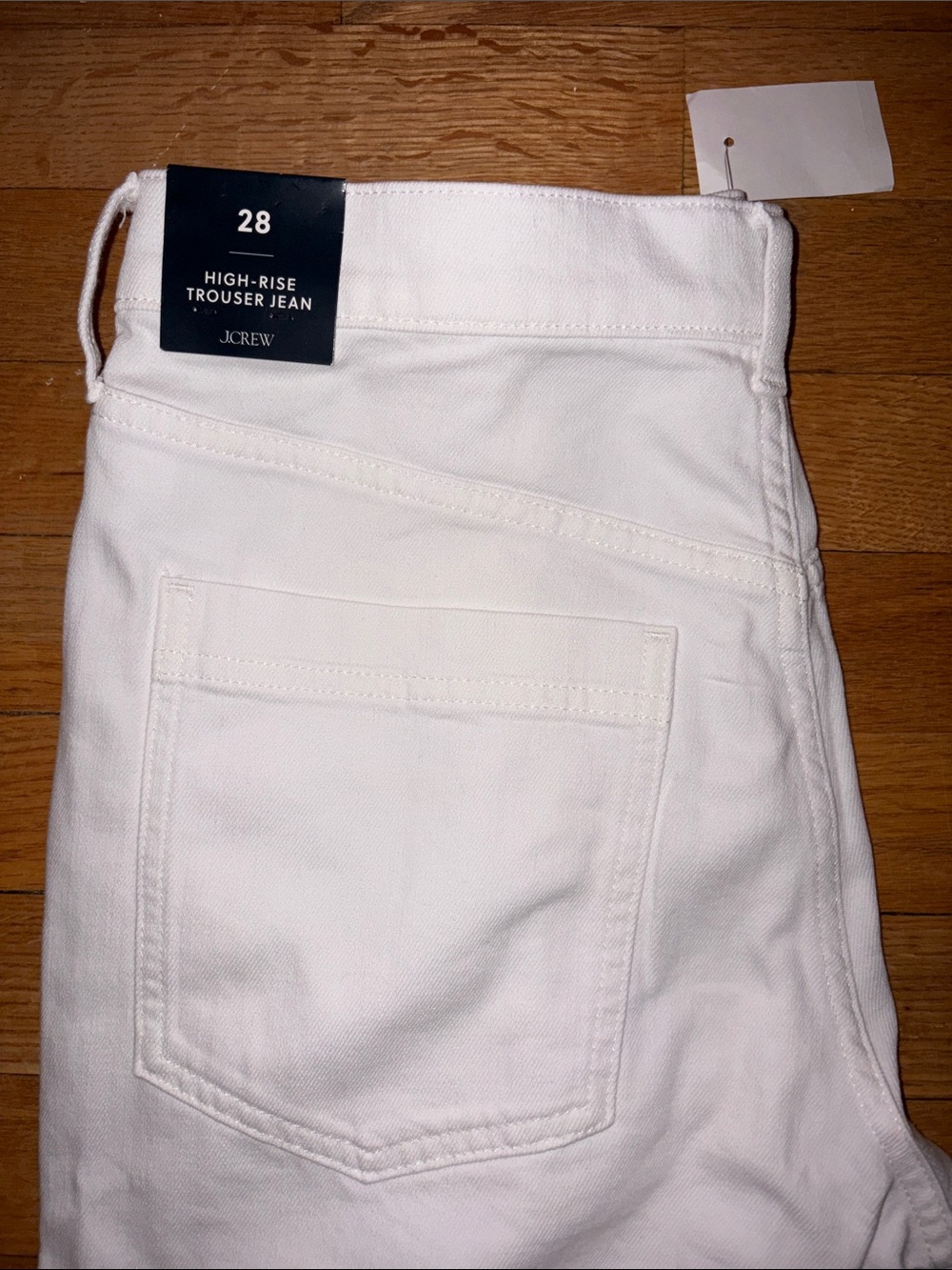 JCrew high-rise trouser jean 28 white